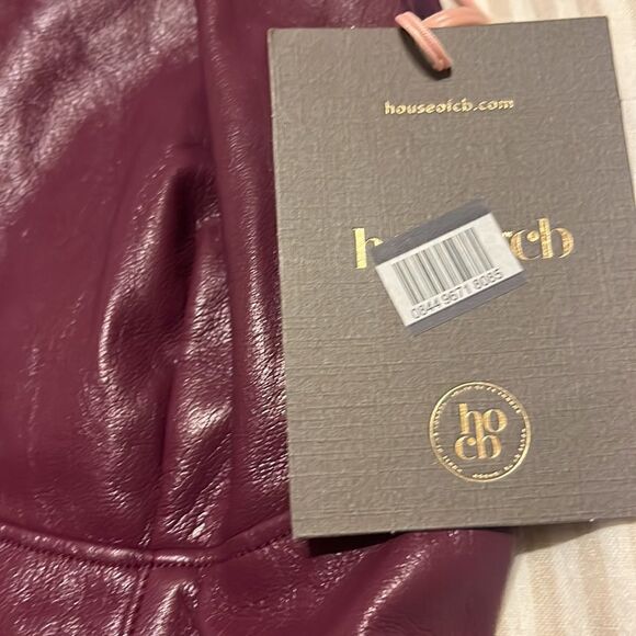 House of CB Sahara Maxi Faux Leather Sheath Dress - Size small NWT $285 - Picture 9 of 11